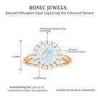 Rosec Jewels-2.50 CT Round Shape Ethiopian Opal and Diamond Engagement Ring