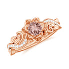 Rosec Jewels-Flower Inspired Morganite and Diamond Engagement Ring