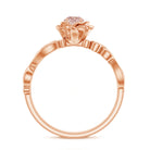 Rosec Jewels-Flower Inspired Morganite and Diamond Engagement Ring