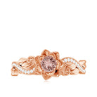 Rosec Jewels-Flower Inspired Morganite and Diamond Engagement Ring