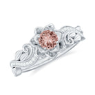 Rosec Jewels-Flower Inspired Morganite and Diamond Engagement Ring