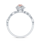 Rosec Jewels-Flower Inspired Morganite and Diamond Engagement Ring