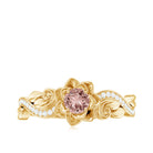 Rosec Jewels-Flower Inspired Morganite and Diamond Engagement Ring