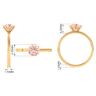 Rosec Jewels-6 MM Round Morganite Solitaire Ring in Lotus Basket Setting