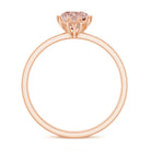 Rosec Jewels-6 MM Round Morganite Solitaire Ring in Lotus Basket Setting