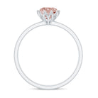 Rosec Jewels-6 MM Round Morganite Solitaire Ring in Lotus Basket Setting