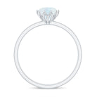 Rosec Jewels-Natural Moonstone Solitaire Ring in Lotus Basket Setting