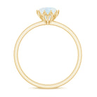 Rosec Jewels-Natural Moonstone Solitaire Ring in Lotus Basket Setting