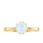 Rosec Jewels-Natural Moonstone Solitaire Ring in Lotus Basket Setting