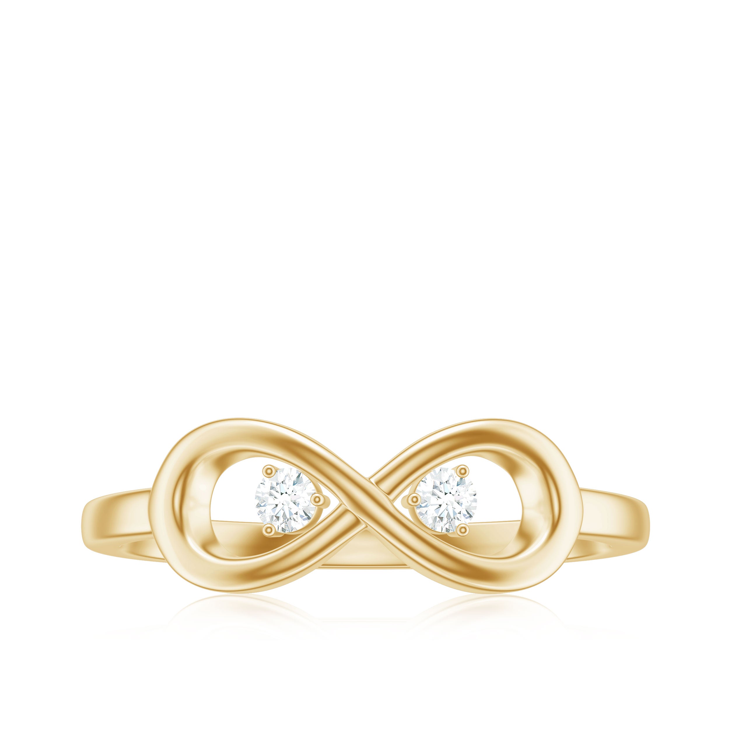 Rosec Jewels-Round Natural Diamond Infinity Promise Ring