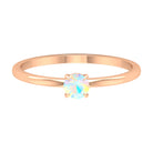 Rosec Jewels-Claw Set Round Ethiopian Opal Solitaire Promise Ring