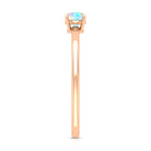 Rosec Jewels-Claw Set Round Ethiopian Opal Solitaire Promise Ring