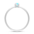 Rosec Jewels-Claw Set Round Ethiopian Opal Solitaire Promise Ring