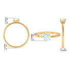 Rosec Jewels-Claw Set Round Ethiopian Opal Solitaire Promise Ring