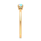 Rosec Jewels-Claw Set Round Ethiopian Opal Solitaire Promise Ring