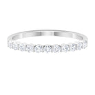 Rosec Jewels-Minimal Moissanite Half Eternity Band Ring in Bar Setting