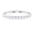 Rosec Jewels-Minimal Moissanite Half Eternity Band Ring in Bar Setting