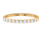 Rosec Jewels-Minimal Moissanite Half Eternity Band Ring in Bar Setting