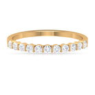 Rosec Jewels-Minimal Moissanite Half Eternity Band Ring in Bar Setting