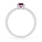 Rosec Jewels-Designer Solitaire Engagement Ring with Rhodolite and Diamond