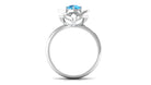 Rosec Jewels-Swiss Blue Topaz and Diamond Floral Engagement Ring