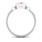 Rosec Jewels-Morganite and Diamond Engagement Ring in Bezel Setting