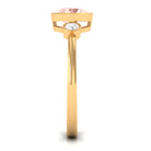 Rosec Jewels-Morganite and Diamond Engagement Ring in Bezel Setting