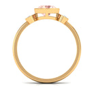 Rosec Jewels-Morganite and Diamond Engagement Ring in Bezel Setting