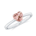 Rosec Jewels-Morganite Heart Solitaire Engagement Ring