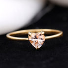 Rosec Jewels-Morganite Heart Solitaire Engagement Ring