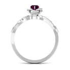 Rosec Jewels-Nature Inspired Rhodolite Garnet Engagement Ring