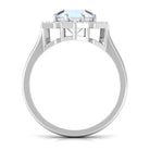 Rosec Jewels-1.25 CT Moonstone Star Shape Engagement Ring with Diamond