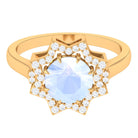 Rosec Jewels-1.25 CT Moonstone Star Shape Engagement Ring with Diamond