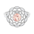 Rosec Jewels-Morganite and Diamond Flower Statement Ring