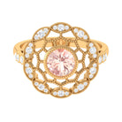 Rosec Jewels-Morganite and Diamond Flower Statement Ring