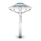 Rosec Jewels-London Blue Topaz and Diamond Cocktail Engagement Ring