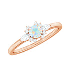 Rosec Jewels-1/2 CT Ethiopian Opal Promise Ring with Diamond Accent