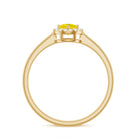 Rosec Jewels-Classic Yellow Sapphire Promise Ring with Diamond Floating Halo