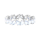 Rosec Jewels-Elegant Eternity Band Ring with Pear Cut Moonstone