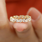 Rosec Jewels-Elegant Eternity Band Ring with Pear Cut Moonstone