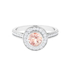 Rosec Jewels-Classic Morganite Engagement Ring with Diamond