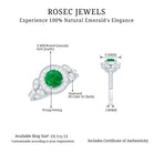 Rosec Jewels-Vintage Inspired Emerald Diamond Engagement Ring