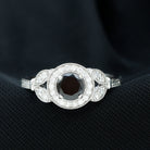 Rosec Jewels-Vintage Inspired Black Onyx and Diamond Engagement Ring