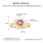 Rosec Jewels-1.25 CT Morganite Flower Engagement Ring with Diamond