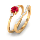 Rosec Jewels-Lab-Created Ruby and Diamond Enhancer Ring Set