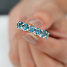 Rosec Jewels-5 MM London Blue Topaz Full Eternity Ring