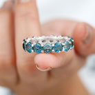 Rosec Jewels-5 MM London Blue Topaz Full Eternity Ring