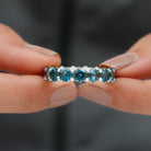 Rosec Jewels-5 MM London Blue Topaz Full Eternity Ring