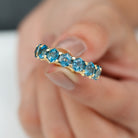 Rosec Jewels-5 MM London Blue Topaz Full Eternity Ring