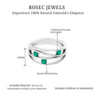 Rosec Jewels-Emerald Contemporary Cocktail Ring in Split Shank